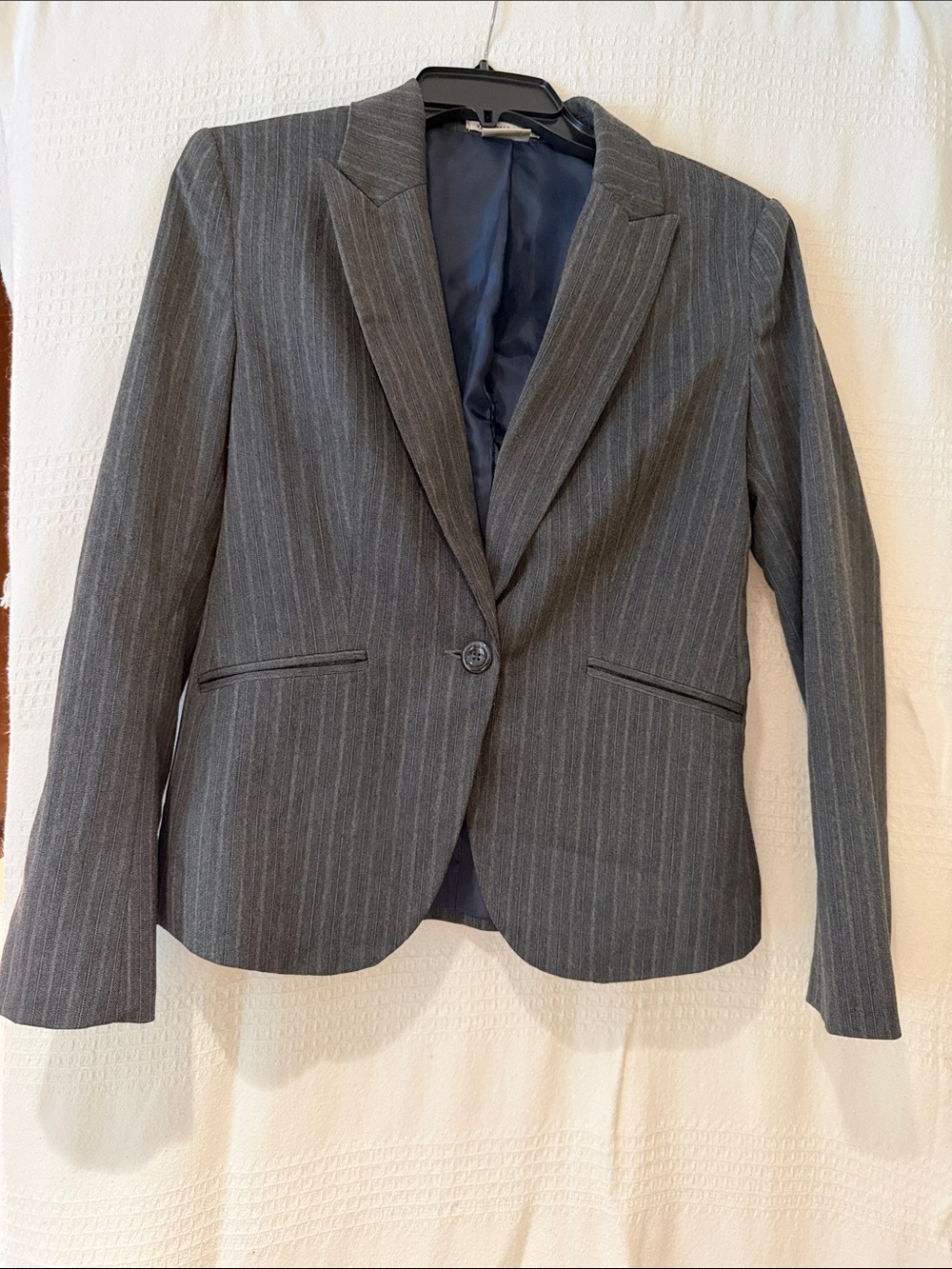 Van Heusen Charcoal Pinstripe Single-Button Blazer